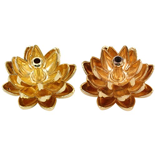 Queimador de incenso BESPORTBLE, 2 peças, vintage, formato de flor de lótus, mini suporte de incenso