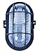 Tec Hit 138000 Bullauge oval 60 W schwarz + Gitter