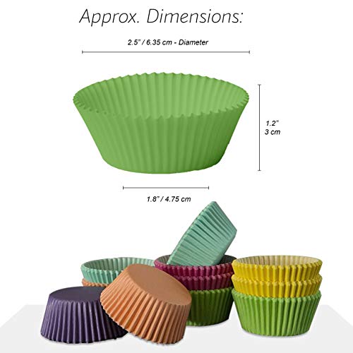 Bahoki Essentials Paper Baking Cups - Cupcake, Muffin Liners, Assorted Cake Wrappers - Great For Birthday Parties And Family Gatherings - Rainbow - 300 Piece #TOP5