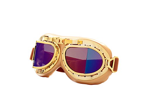 Heinmo Motorcycle Bike Sports Vintage Pilot Goggles Style Cruiser Scooter Goggle Padding Bike Sports Vintage Pilot Goggles Style T08 4 Color Option(Clear) #TOP3