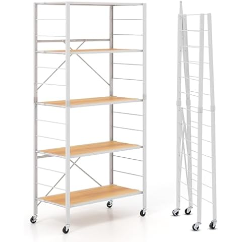 Étagère Pliable COSTWAY 5 Niveaux Cover