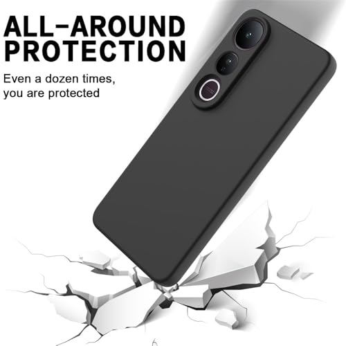 Image of Back Cover for Vivo V50 Lite 5G / V50 Lite 4G | Full Camera Protection | Premium Liquid Silicon Case | Flexible Bumper Case for Vivo V50 Lite 5G / V50 Lite 4G (Black)