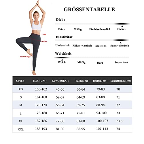 BAYGE Sportlegging voor dames, winter, hoge taille, fleece gevoerd, waterdicht, ondoorzichtig, buikcontrole, slimfit, yogabroek, sportbroek, sweatbroek, fitnessbroek met zakken - Image 7