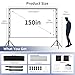 Projector Screen with Stand, Wootfairy 150 inch Portable and Foldable Projection Screen 4K HD 16:9 Rear Front Wrinkle-Free Movie Screen with Carry Bag for Indoor Outdoor Home Theater Backyard Cinema