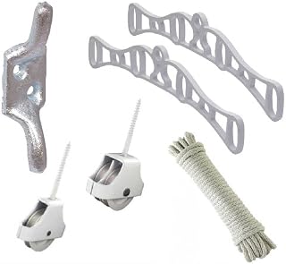 Creel Clothes Airer Dryer Rack End Laundry Ceiling Drier White Cast Iron Set Up Kit