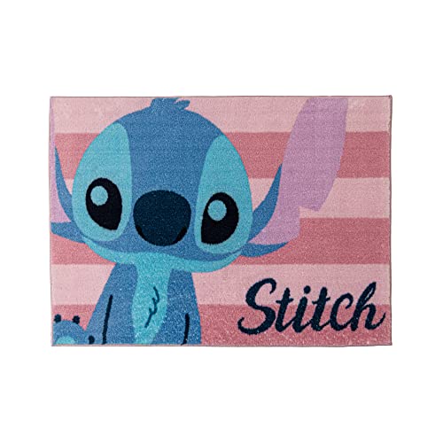Gertmenian Disney Lilo & Stitch Indoor Area Rug - 3x5 Small Non-Slip Ideal for Children in Bedroom Game Room Classroom Nursery or Play Area - Pink 19838