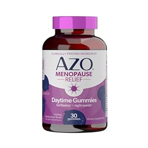 AZO® Daytime Menopause Gummies for Women, Clinically Proven Ingredient for Hot Flashes and Night Sweats*, Menopause Supplements for Women – 30 Gummies