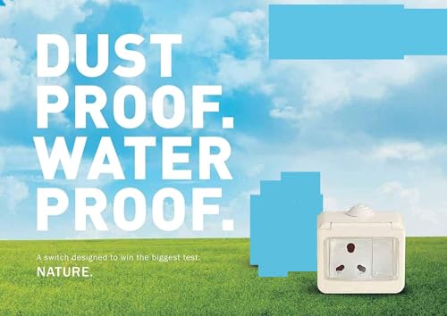 Image of Water Proof Plastic Box with Switch and Socket gaurd Use in roof top | Water Proof 3 Module Plastic Gang Box, Lighting /Garden /Lighting /Home /Residential Parking to Protect Shock.