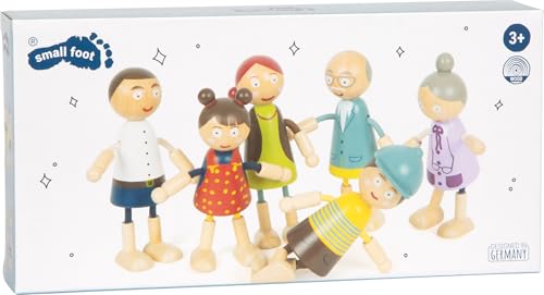 Muñecos Flexibles de Madera Small Foot Familia 6 Piezas miniatura 4