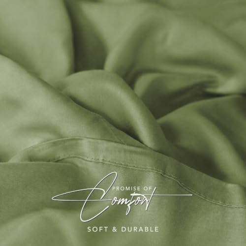 Image of Mush 100% Bamboo King Size Bedsheet with 2 Pillow Covers | 100x108 in | 300 TC Bedsheet for Double Bed King Size | Ultra Soft, Natural Breathable & Cooling Double Bed Luxury Sheets (Forest Green)