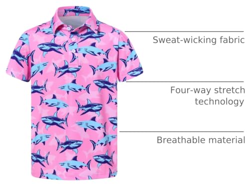 Cuddomper Boys Polo Hawaiian Shirt Size 5-6 Short Sleeve Golf Clothes - image 4