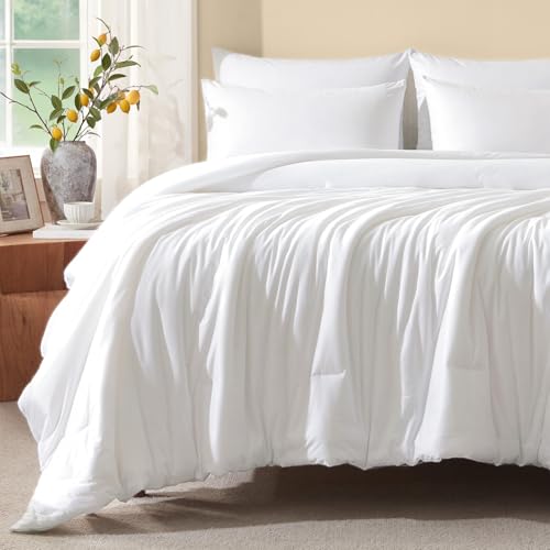 Voguease Queen Comforter Set, Ultra-Soft Jersey Knit 3 Piece Bedding Sets