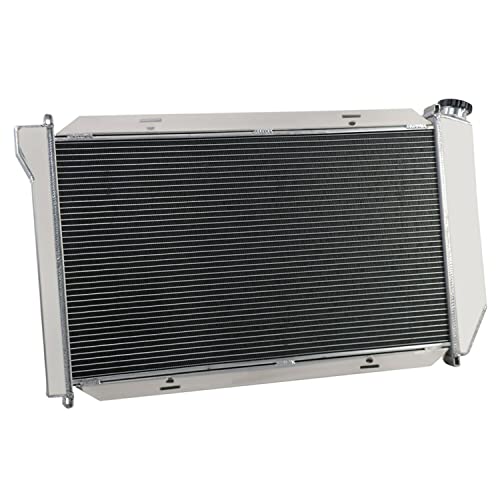 Ozcoolingparts 72-79 Ford & Lincoln & Mercury Radiator, 4 Row Core Full Aluminum Radiator For 1972-1979 73 Ford Thunderbird/Torino/Mongeto/Ranchero, Lincoln Mark Iv, Mercury Cougar/Xr7 And More, L6 V8 #TOP4