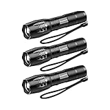 Pocketman LED Flashlight Handheld Torch with 5 Modes (3 Pack)