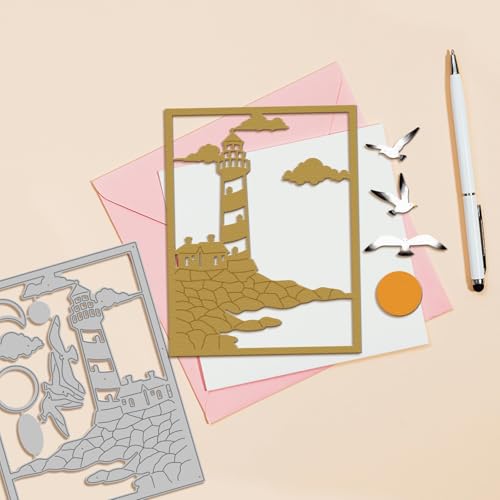 Matrices de découpe voilier et mouette GLOBLELAND pour scrapbooking et carterie - 5
