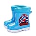 LINLIN Super-héros Captain America Rainy Boot Garder au Chaud Noël garçon Cadeau Fille Confortable Respirant Wellington Enfants Dessins animés Mode des Réservoirs,Blue- 160mm
