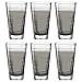 Produktbild Leonardo Vario Struttura Trink-Gläser 6er Set, spülmaschinenfeste Longdrink-Gläser, bunte Trink-Becher aus Glas, grau, 280 ml, 026830