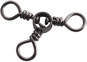 25pcs Heavy-Duty Rolling T Swivels 3 Way Swivel Rigs Fishing