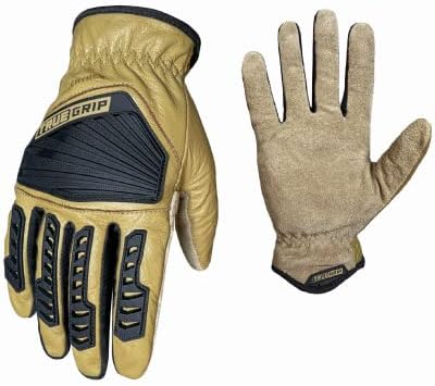True Grip 98873-23 Leather Hybrid Impact Gloves, Men's XL - Quantity 3