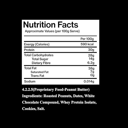 Image of Chase High Protein Peanut Butter Creamy 400g | With Isolate Whey & 120g Protein in Jar | 12g Per Serve | Cookie Crumbs Flavour with Chunks | Healthy Nut Butter Spread for Breakfast, Fitness, Gym