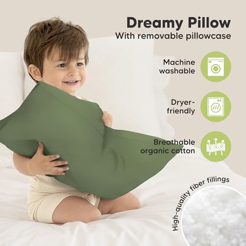image for KeaBabies Toddler Pillow with Pillowcase - 13x18 My Little Dreamy Kids