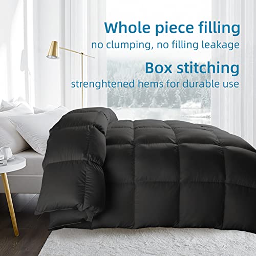 Coonp All Season California King Comforter Cooling Down Alternative Quilted Duvet Insert With Corner Tabs,Winter Warm Hotel Comforter,Machine Washable-104 X 96 Inches,Black #TOP2