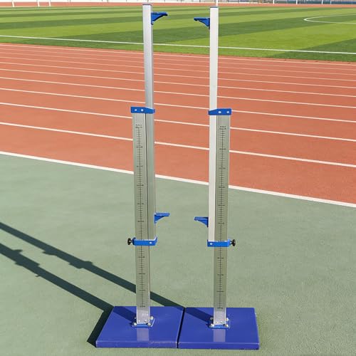 Ankewuei Professional Adjustable Aluminum High Jump Standards for Track & Field, Portable Movable Competition High Jump Stands