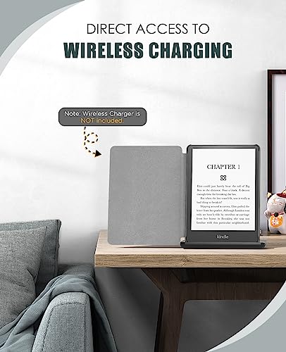 MoKo Hülle Kompatibel mit Kindle Paperwhite 11 Gen. 2021, Dünn Lightweight Kunstleder Schutzhülle Smart Cover mit Auto Sleep/Wake für Kindle Paperwhite 6,8 Zoll, Signature Edition, Blaugrün