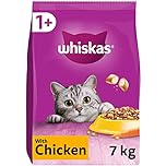 WHISKAS Adult Dry Cat Food 7kg with Chicken