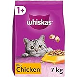 Whiskas 1+ Adult Chicken, Adult Dry Cat Food , 7 kg ( Pack of 1)