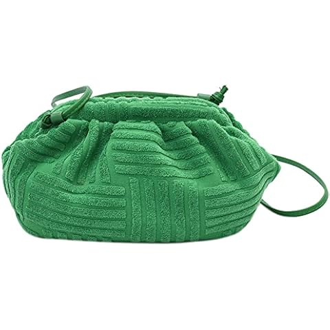 CRAFX Women Towel Bag Handbag Bucket Bag Shoulder Messenger Bag Ladies Crossbody Phone Purse Soft Fabric daypack,Green Cover