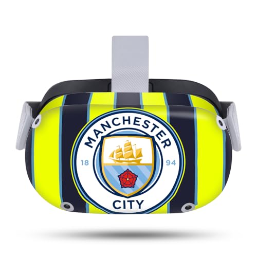 Head Case Designs Officially Licensed Manchester City Man City FC Away 2024 Champions Vinyl Sticker Skin Decal Cover Compatible with Meta Quest 2