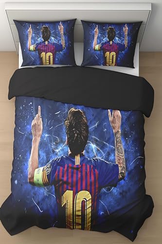 WSFST Juego de ropa de cama de 135 x 200 cm, 2 piezas, funda nórdica de microfibra con cremallera y 1 funda de almohada de 80 x 80 cm