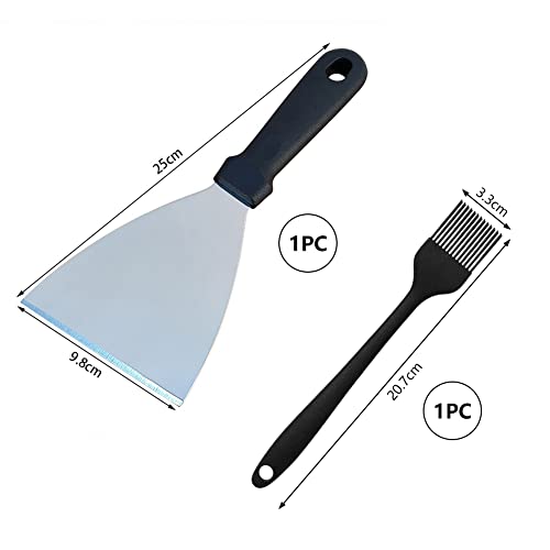 Spatola Triangolare Professionale per Pizza e Dolci - Set da 2 Pezzi, Paletta per Impasti da Cucina, Accessori - immagine 5