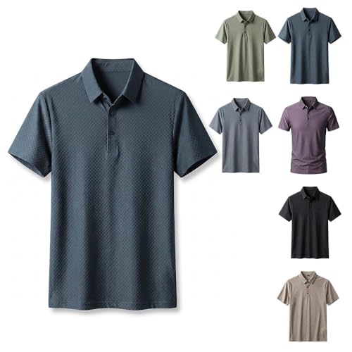 Mens Breeze Shirts Beer Belly Breeze Short Sleeve Lightweight Stretchy Quick Dry Casual Golf Shirts for Men Dark Blue