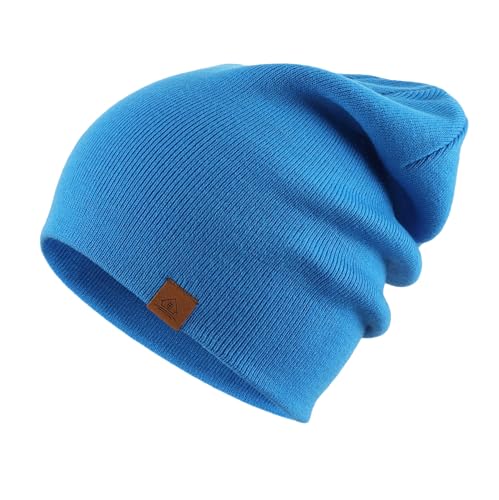Image of Home Prefer Mens Winter Hats Acrylic Knit Cuff Beanie Cap Warm Womens Beanie Hat