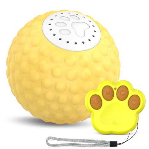 Mingzhe Brinquedo de gato com bola de controle remoto - Dois modos Chamadas de pássaros realistas Co
