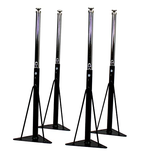 Factory Direct Partners REPLACEMENT Standard Swivel Glide Table Legs for FDP Activity Tables, Adjustable Height 19-30 inches, Includes Legs and Hardware ONLY (4-Pack) - Black, 11024-BK by Factory Direct Partners - Used condition - US$54.31