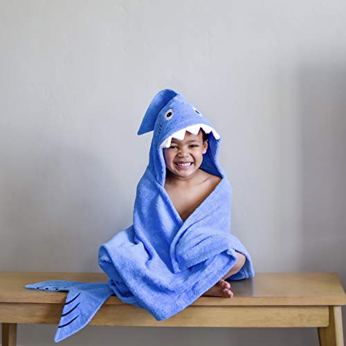 Yikes Twins YIT-014 Hooded Baby Towel For Kids 2-8 | Large 100% Cotton Baby Shark Towel thumb #2