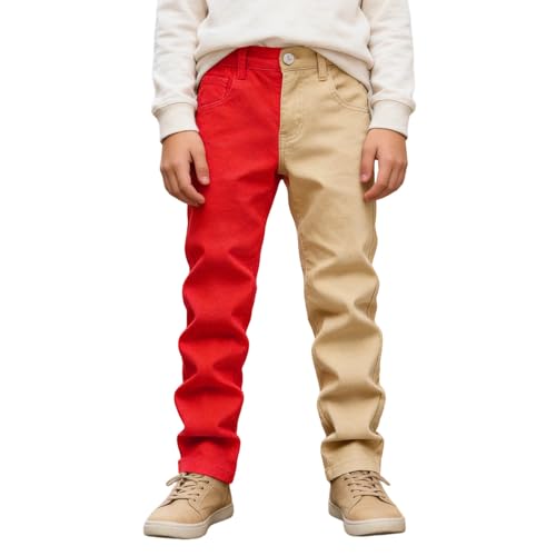 Jean baggy cargo pour garçon de 6 ans style urbain denim étirable
