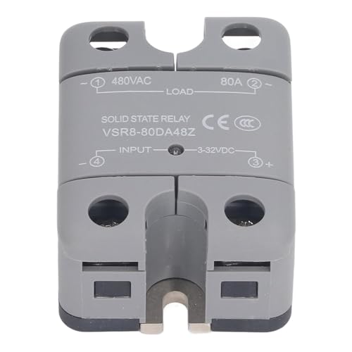 Relé de Estado Sólido SSR, relé de Estado Sólido 80A DC para AC 3-32VDC Entrada, Isolada Opticamente
