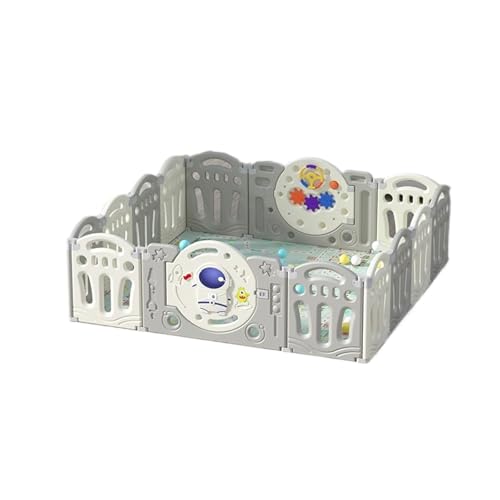 MoLi Parque Infantil Bebe Centro de Actividades para Bebés y Niños Pequeños, Corralito Bebe de Varios Tamaños, Parque Infantil Plegable, Corral para Bebés Grande para Interior y Exterior (Y 12+2)