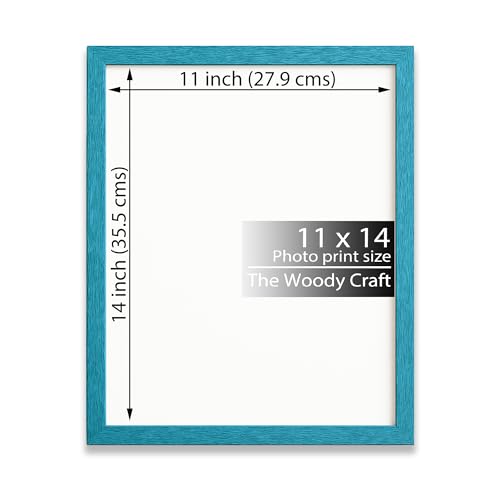 Image of 11x14 Photo Frame | Blue Photo Frame For Wall That Lifts The Mood | Wall Photo Frames For Home Decoration | Wooden Frame With Subtle Details | Vintage Frames With An Artistic Flair