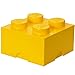 Produktbild LEGO Aufbewahrungsstein, 4 Noppen, Stapelbare Aufbewahrungsbox, 5,7 l, gelb