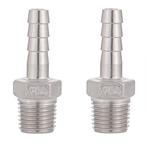 Happyreise Stainless Steel Hose Barb Fitting,1/4