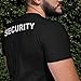 Veracco Security Guard Event Staff T-Shirt Two-Sided 2 Big Print, Men’s Uniform Tee Black