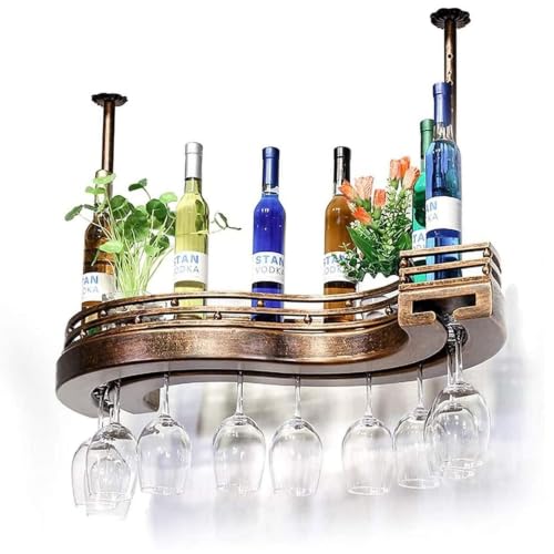 Mueble de techo industrial y botellero rústico con marco de cadena resistente 2