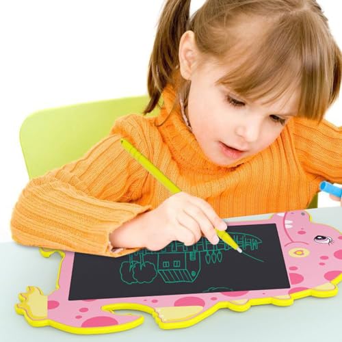 Image of PoPo Toys Dino LCD Writing Board | Drawing Board Improve Hands-on Ability Follow Color Effect Fun 10 Inch LCD Screen Writing Board