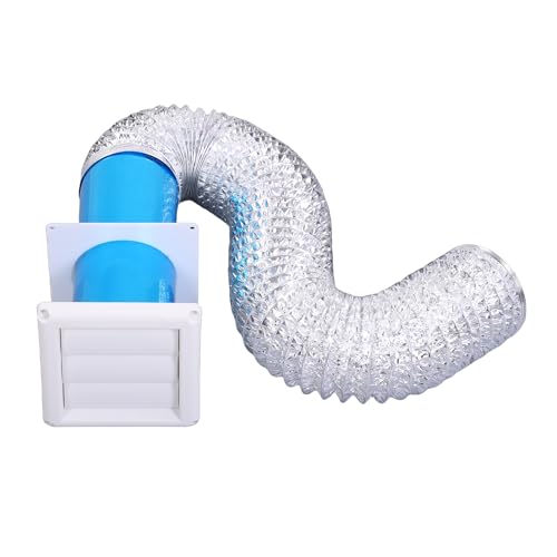 Kit de ventilation de sèche-linge 4 pouces GOWENIC avec persiennes blanches pour cuisine
