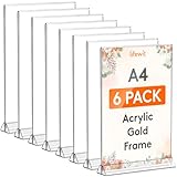 Visualización por Ambas Caras: Nuestro portaletreros cuenta con un elegante soporte vertical en forma de T, que permite exhibir números de mesa o fotografías por ambos lados. Es el complemento ideal para mesas de boda, aportando un toque de distinción cuando se combina con elementos decorativos dorados. Realce la decoración de su boda o evento con este versátil expositor.